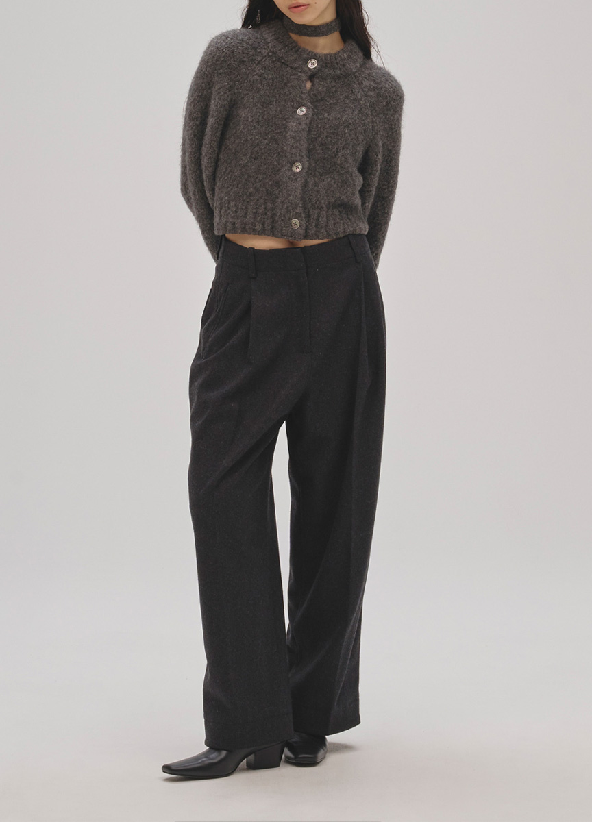 2WAY刷毛短版開襟衫